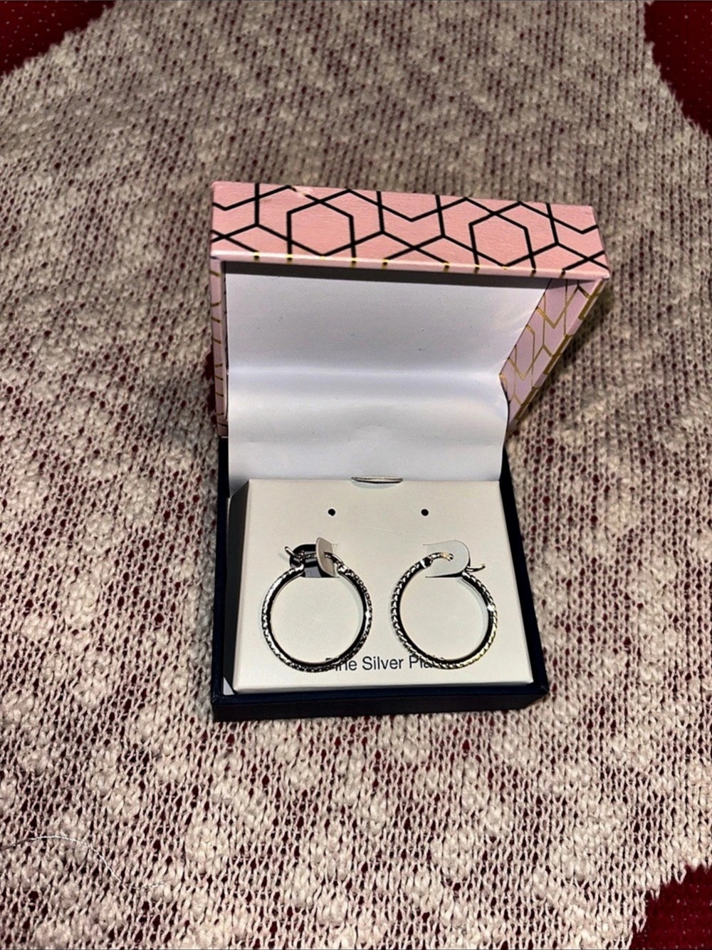 Silver/gold Hoop Earrings NWT